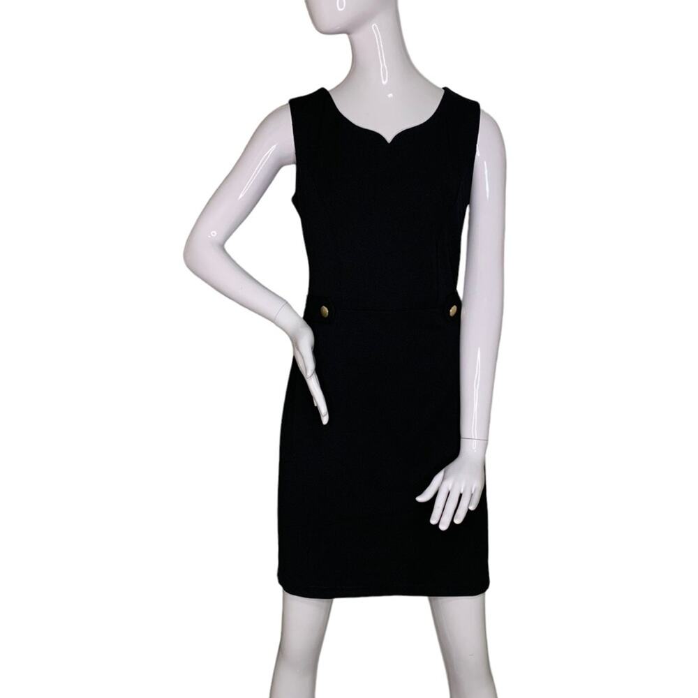 Sabrina Diamanti Dress Sleeveless Black Hidden Zipper on Back Size S